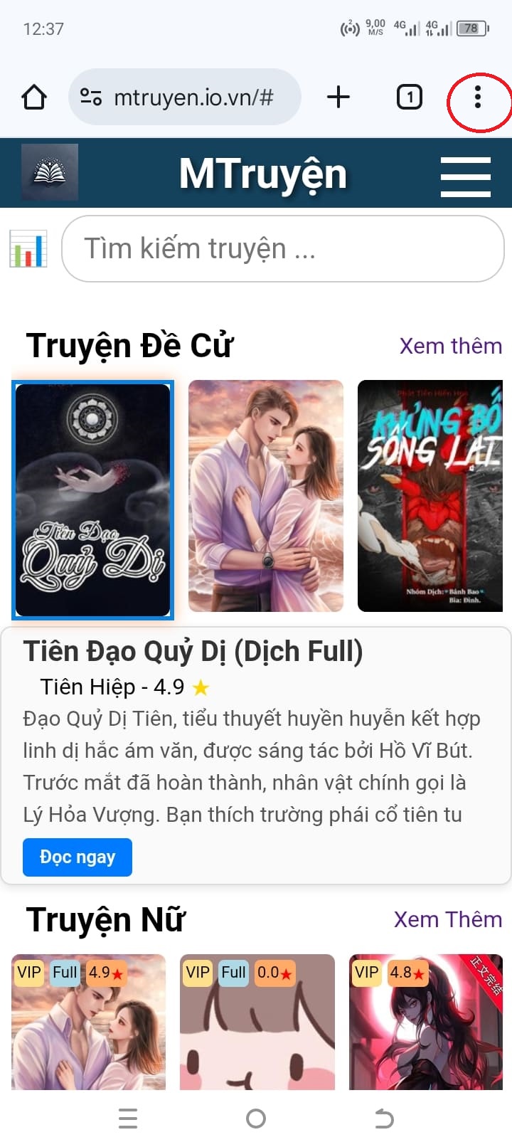 Hướng dẫn ghim website anroid1